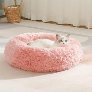 A Soft and Comfortable Cat Nest with a Large Unique Circular Design