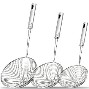 1 Stainless Steel Spider Web Design Strainer Spoon