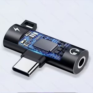 2-in-1 USB C to 3.5mm Headphone Jack and Charger Adapter