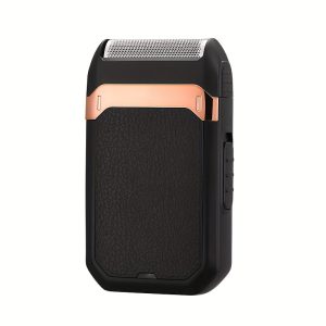 Men's Cordless Electric Shaver • Fashionable Black Rose Golden Shaver