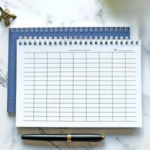 100 Pages A5 Spiral Bound Grid Notebook