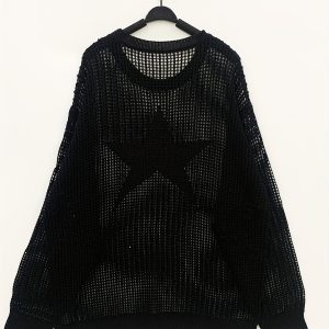 Fashion Men's Plus Size Pullover Hollow Sweater