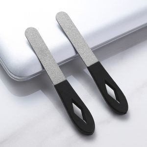 2/4pcs Double-Sided Stainless Steel Sanding Nail File